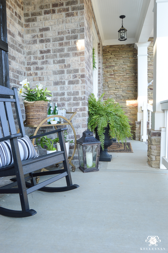 Front porch store with rocking chairs