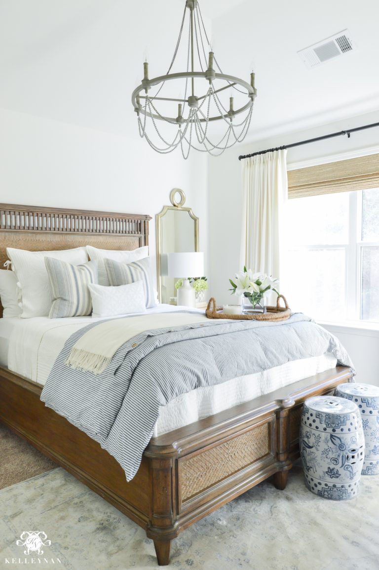 One Room Challenge- Classic Blue and White Guest Bedroom Reveal ...