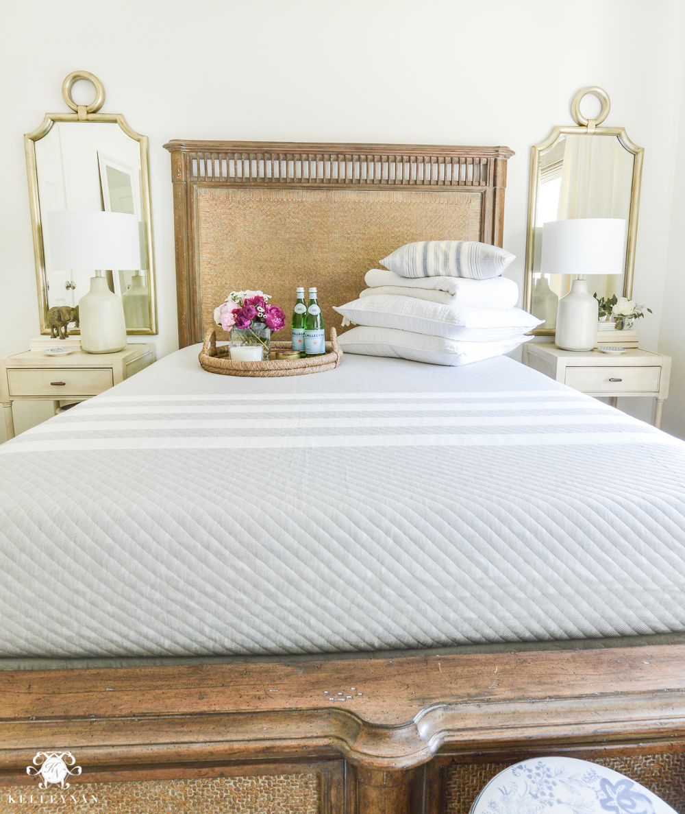 Guest Room Essentials What every guest bedroom should have cane bed