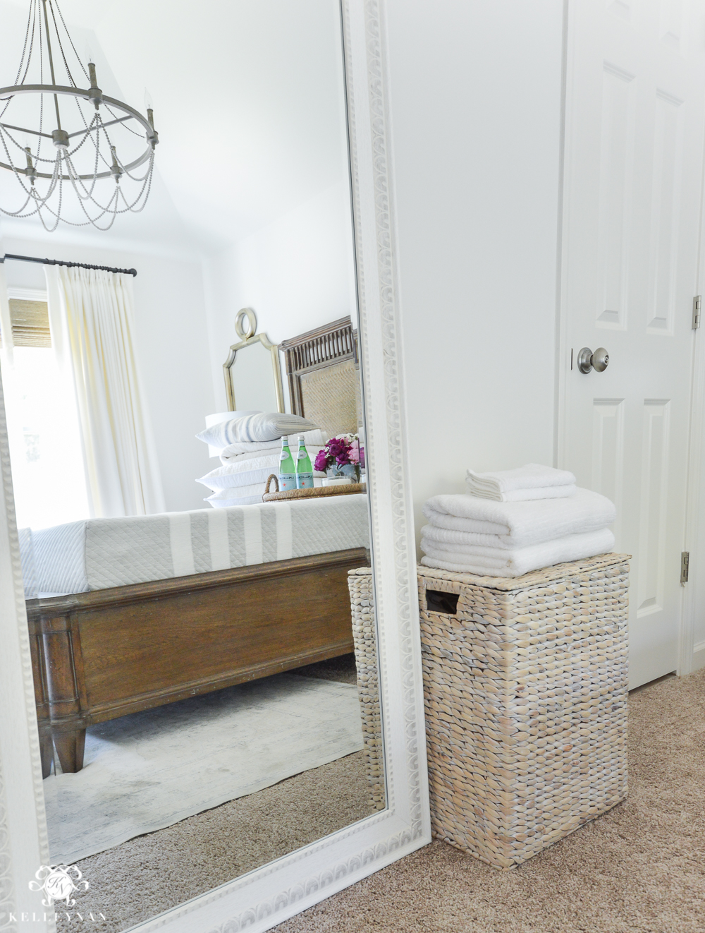 Guest Room Essentials- What every guest bedroom should have- full length mirror