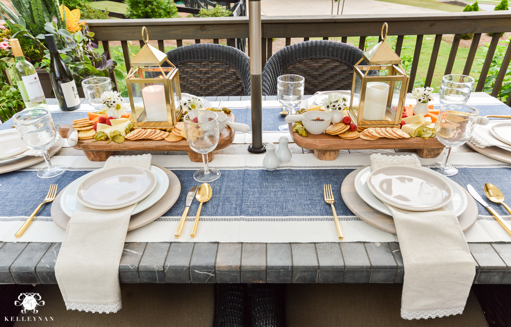 Appetizers and Cheese Boards- A Different Centerpiece for Outdoor