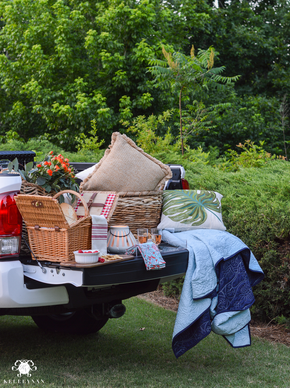 Picnic and Tailgate Ideas and Setup- cute tailgate setup for picnic