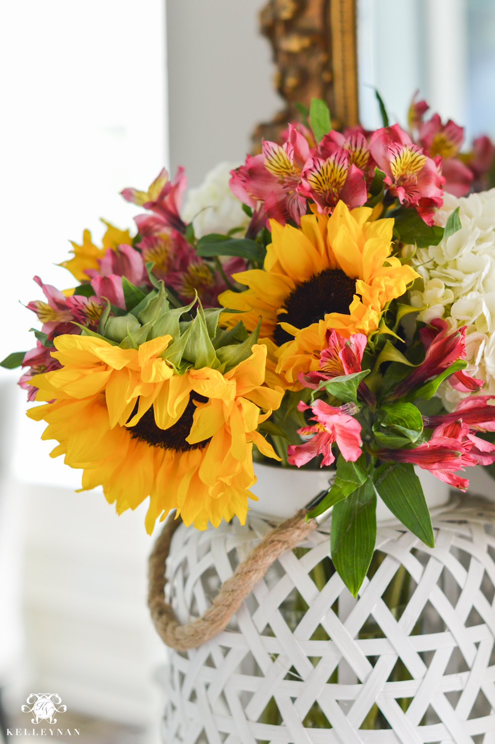 https://kelleynan.com/wp-content/uploads/2017/07/Floral-Arrangement-in-Lantern-flower-arranging-ideas-using-lanterns-with-sunflowers.jpg