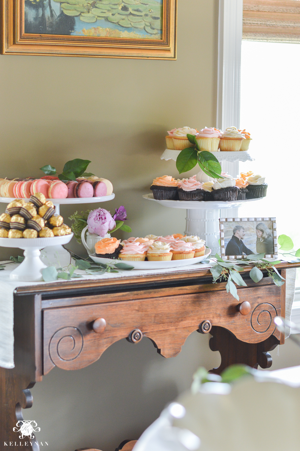 Southern Garden Party Bridal Shower Ideas- dessert food table