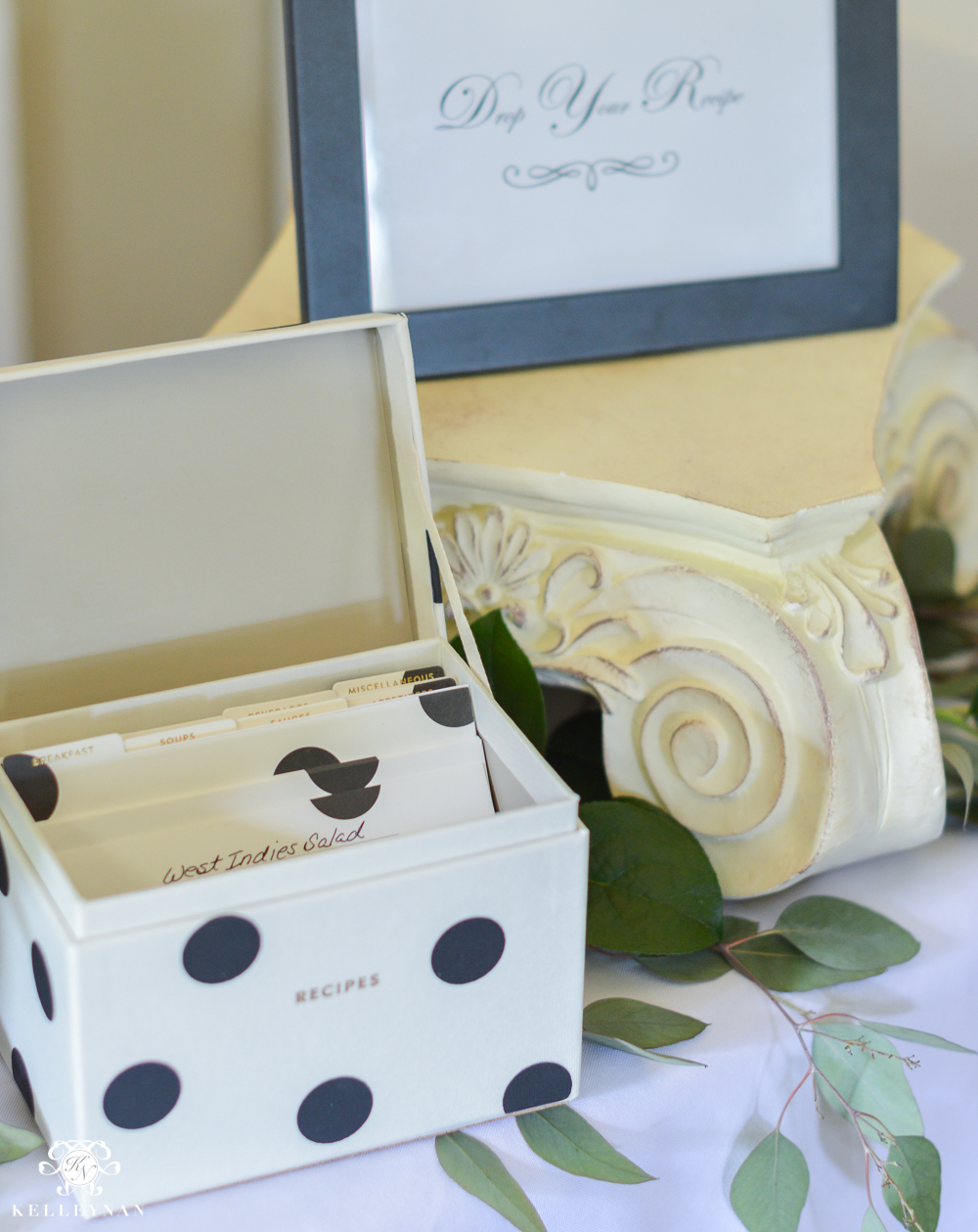 Southern Garden Party Bridal Shower Ideas- recipe card box