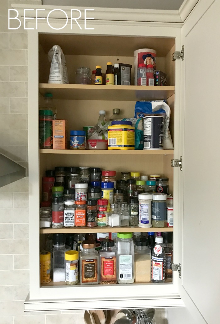 Spice Cabinet Makeover + Tips to Organizing Spices in A Cabinet