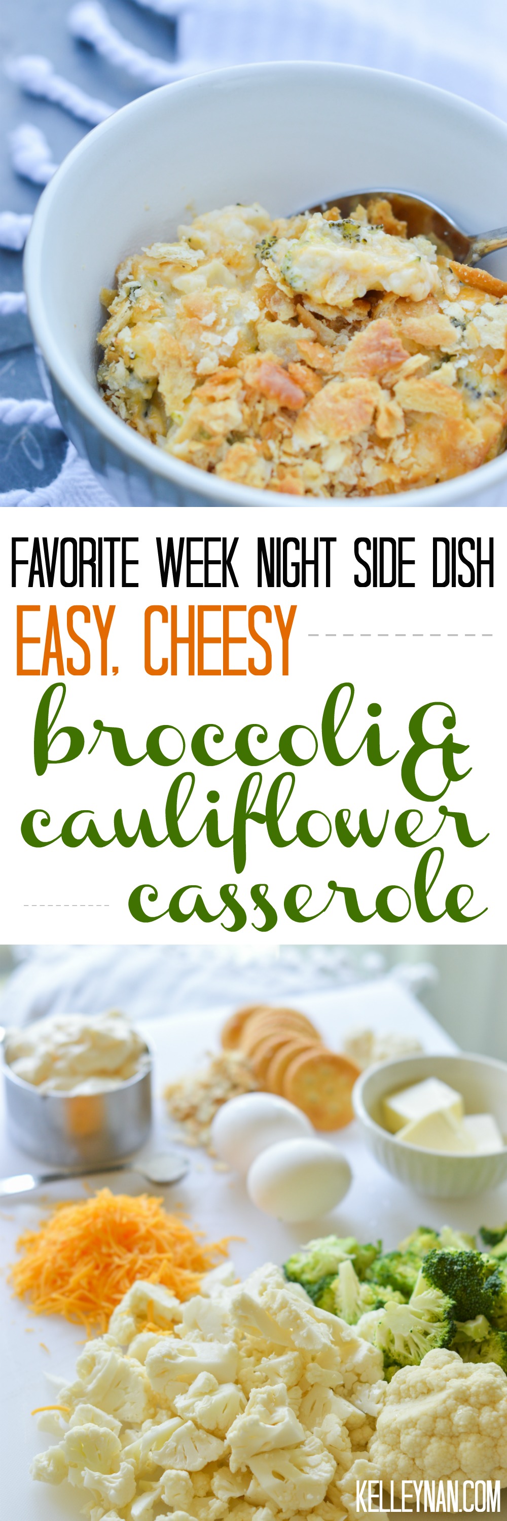 Easy Cheesy Broccoli Cauliflower Casserole Recipe