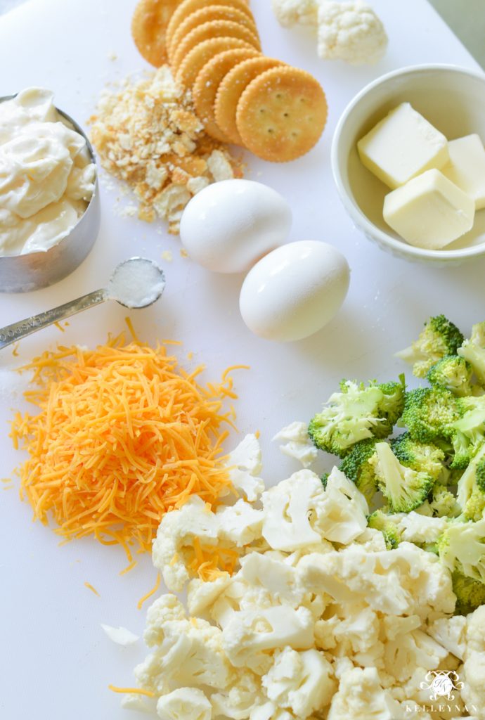 Easy Casserole Side Dish Cheesy Broccoli Cauliflower Casserole Recipe