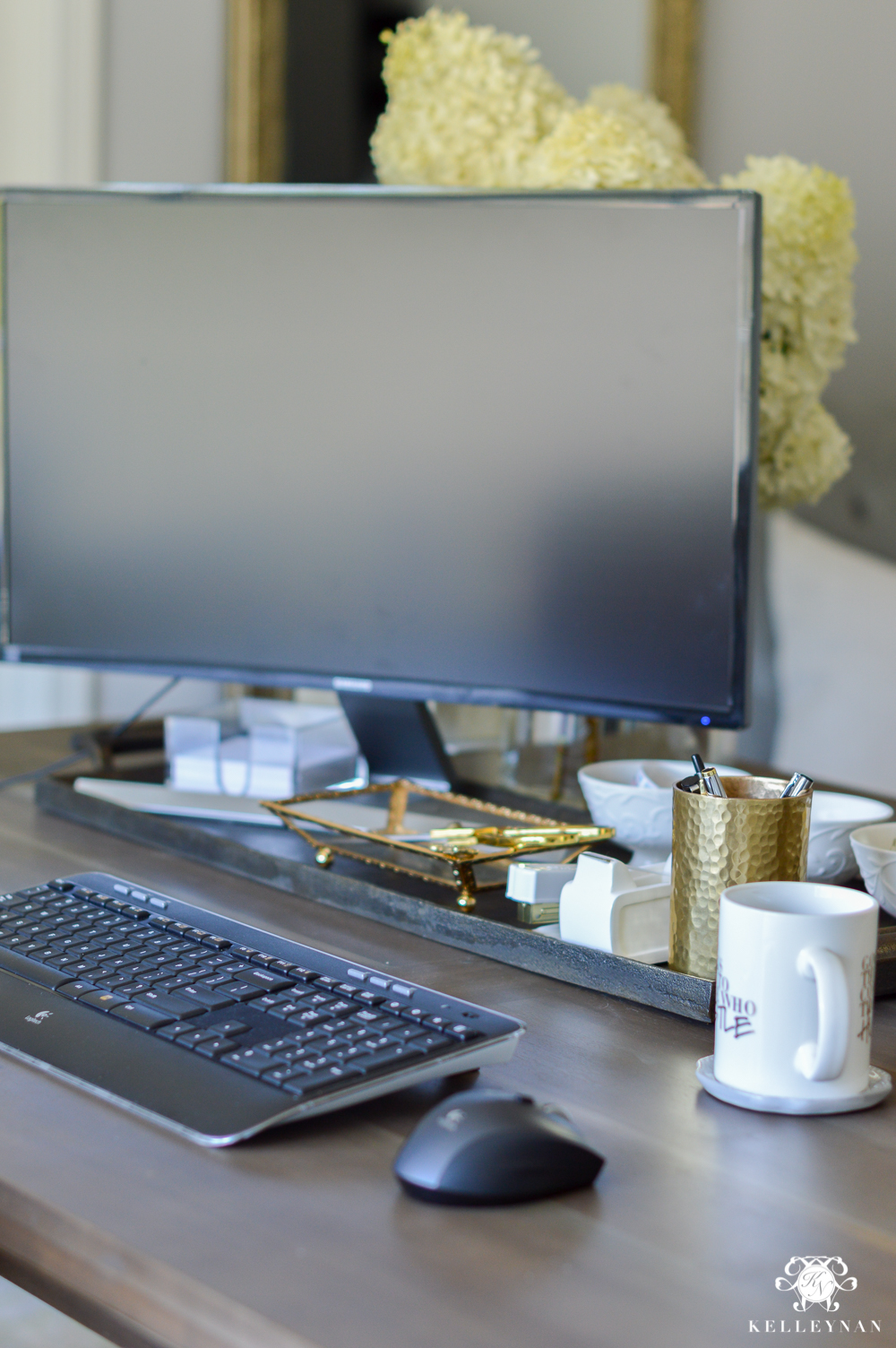 How to Hide Desk Cords - Love Grows Wild