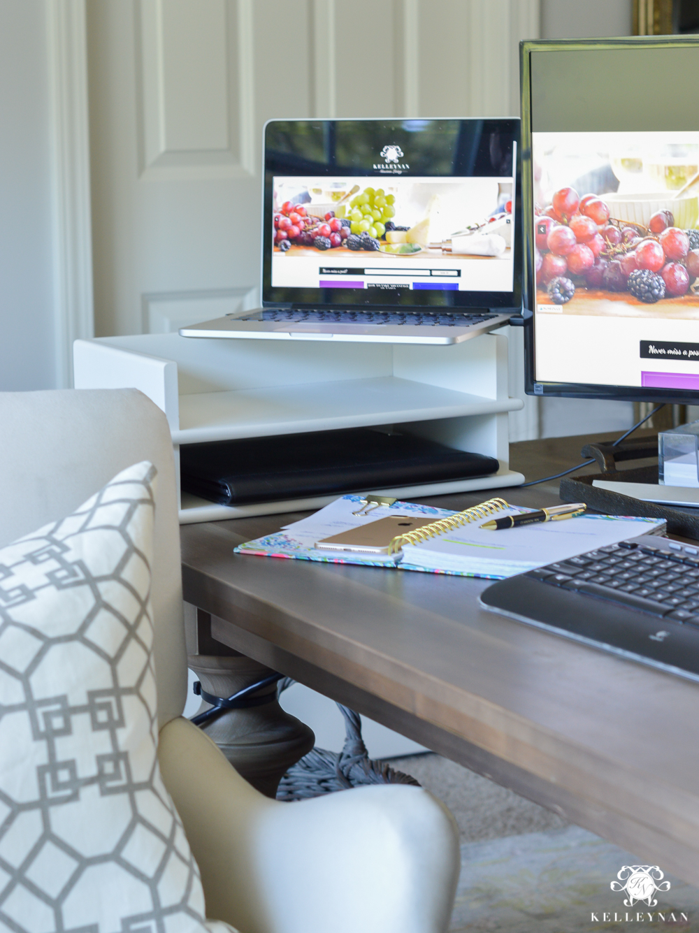 Hide Computer Cords When Your Desk Is In The Center Of The Room