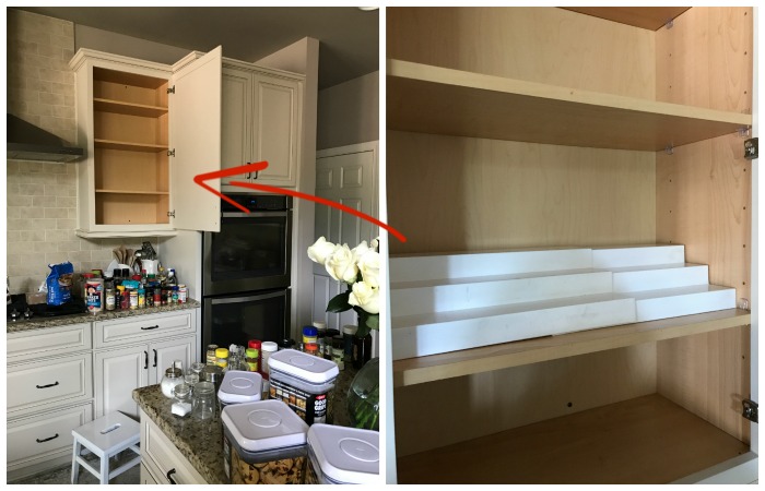 Organizing the Spice and Baking Cabinet with Risers