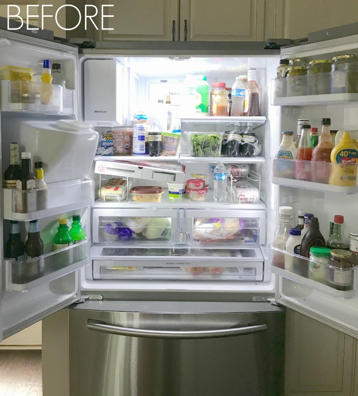 BEFORE refrigerator organization