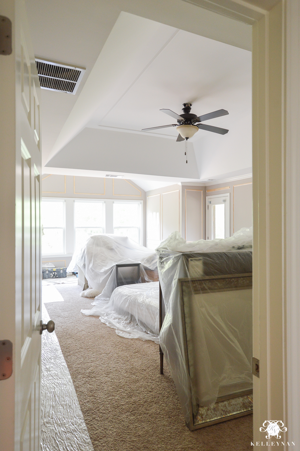 Panel Wall in Master Bedroom