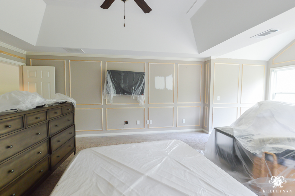 One Room Challenge Master Bedroom Makeover with Metrie Panel Walls in Master Bedroom-6