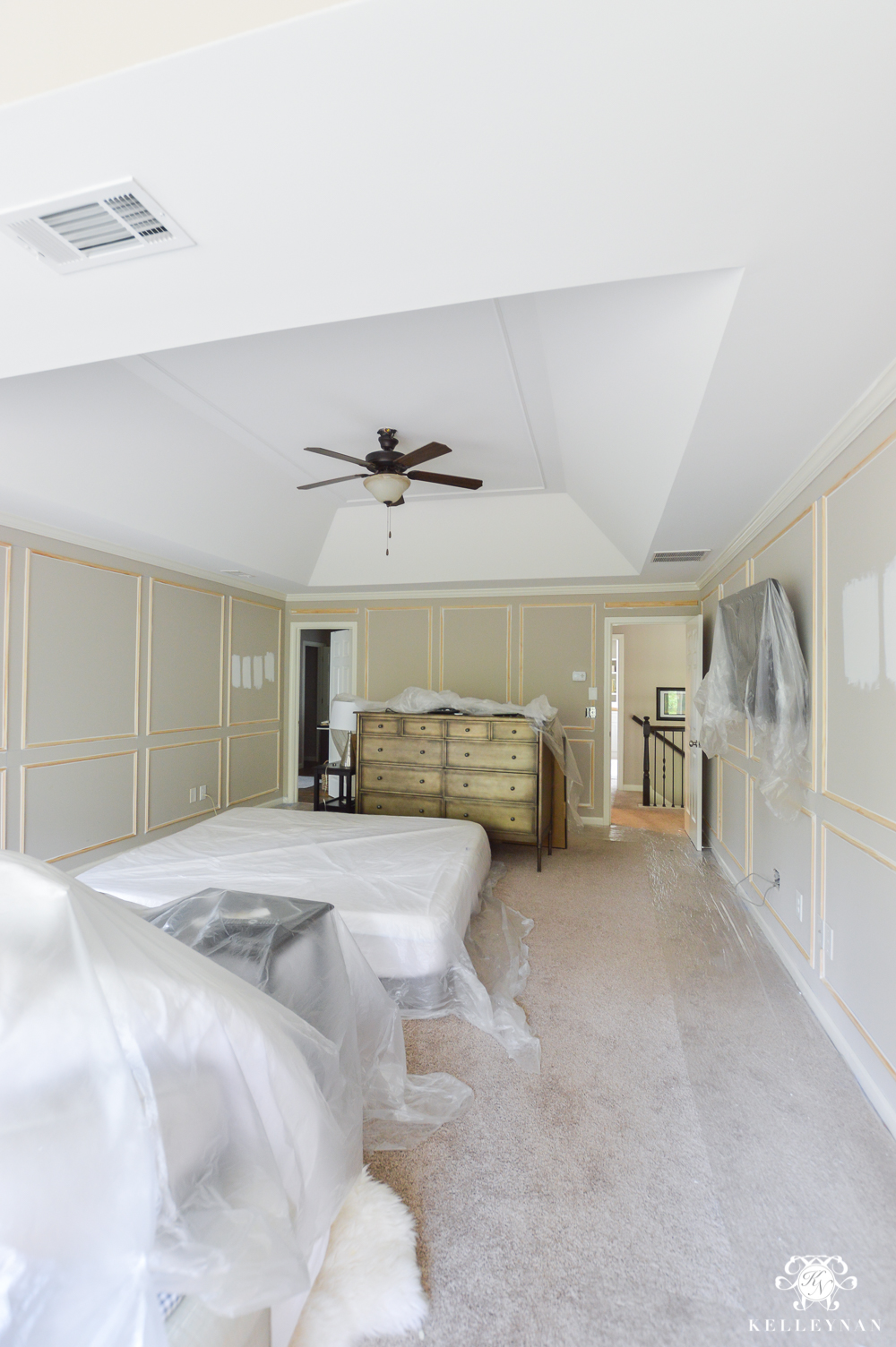 Master Bedroom Paneled Walls Prorgress