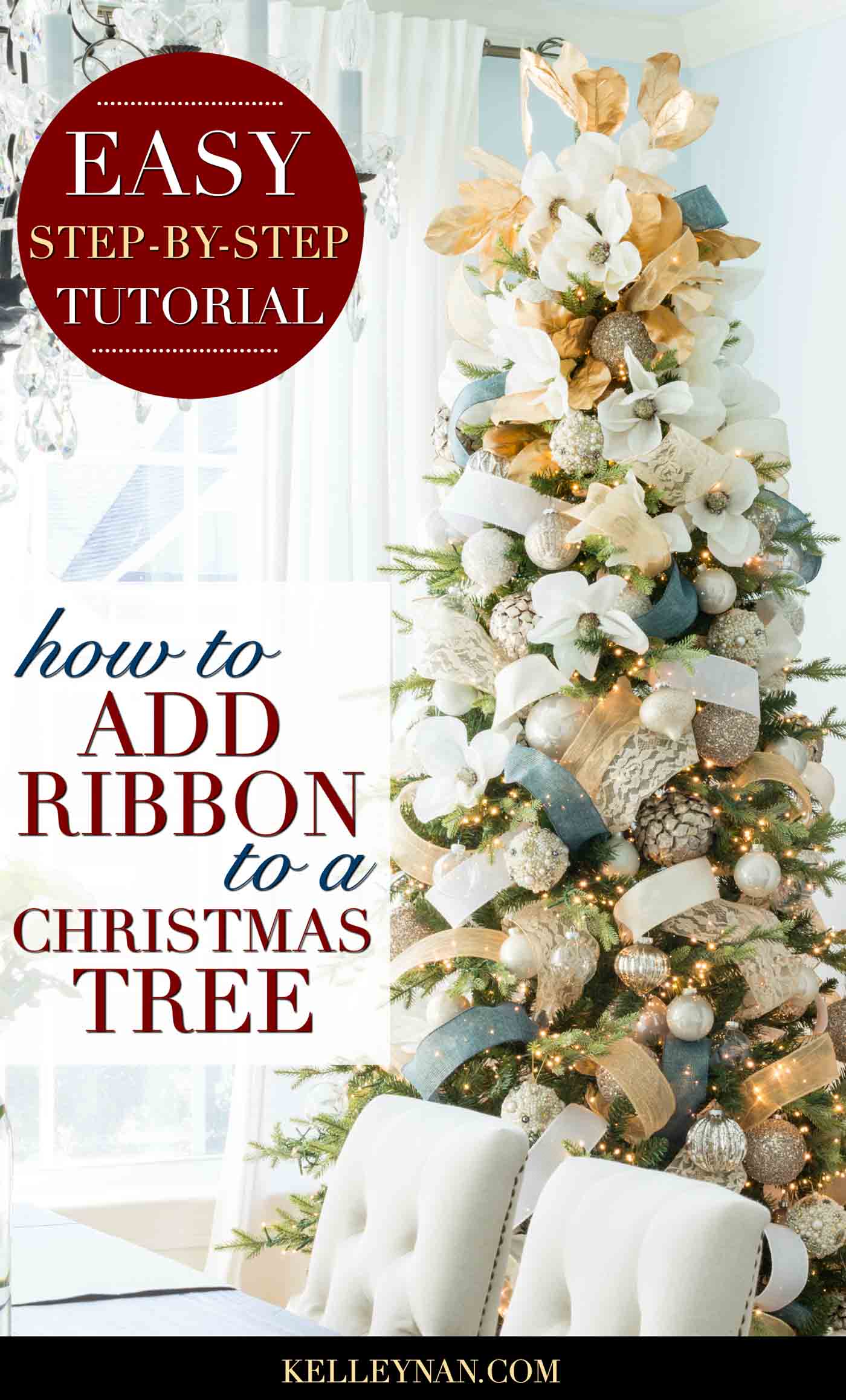 How to Add Ribbon to a Christmas Tree Like a Pro! Step by Step Tutorial for How to Put Ribbon On a Christmas Tree