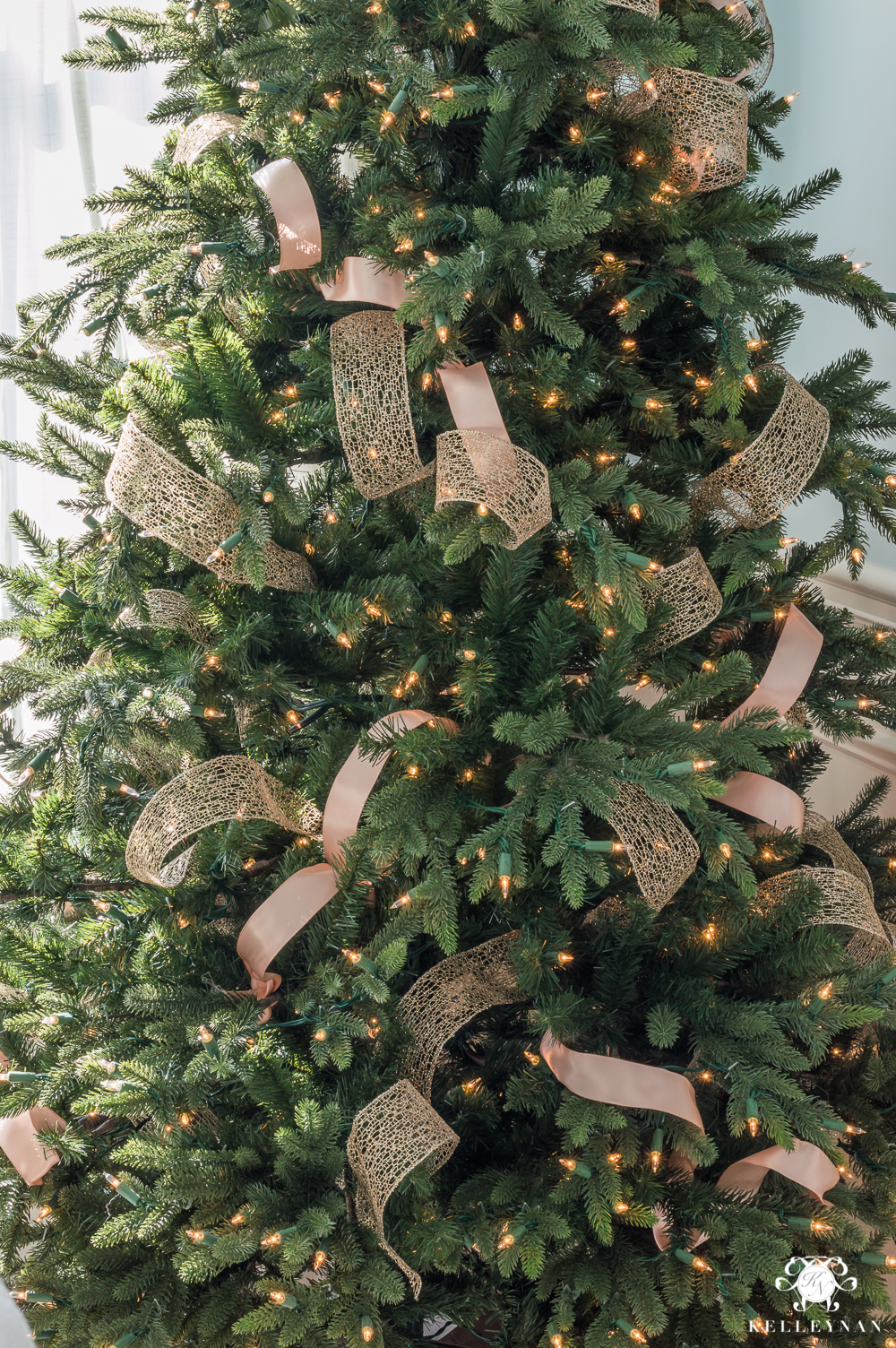 How to Decorate a Christmas Tree with Ribbon  Kelley Nan