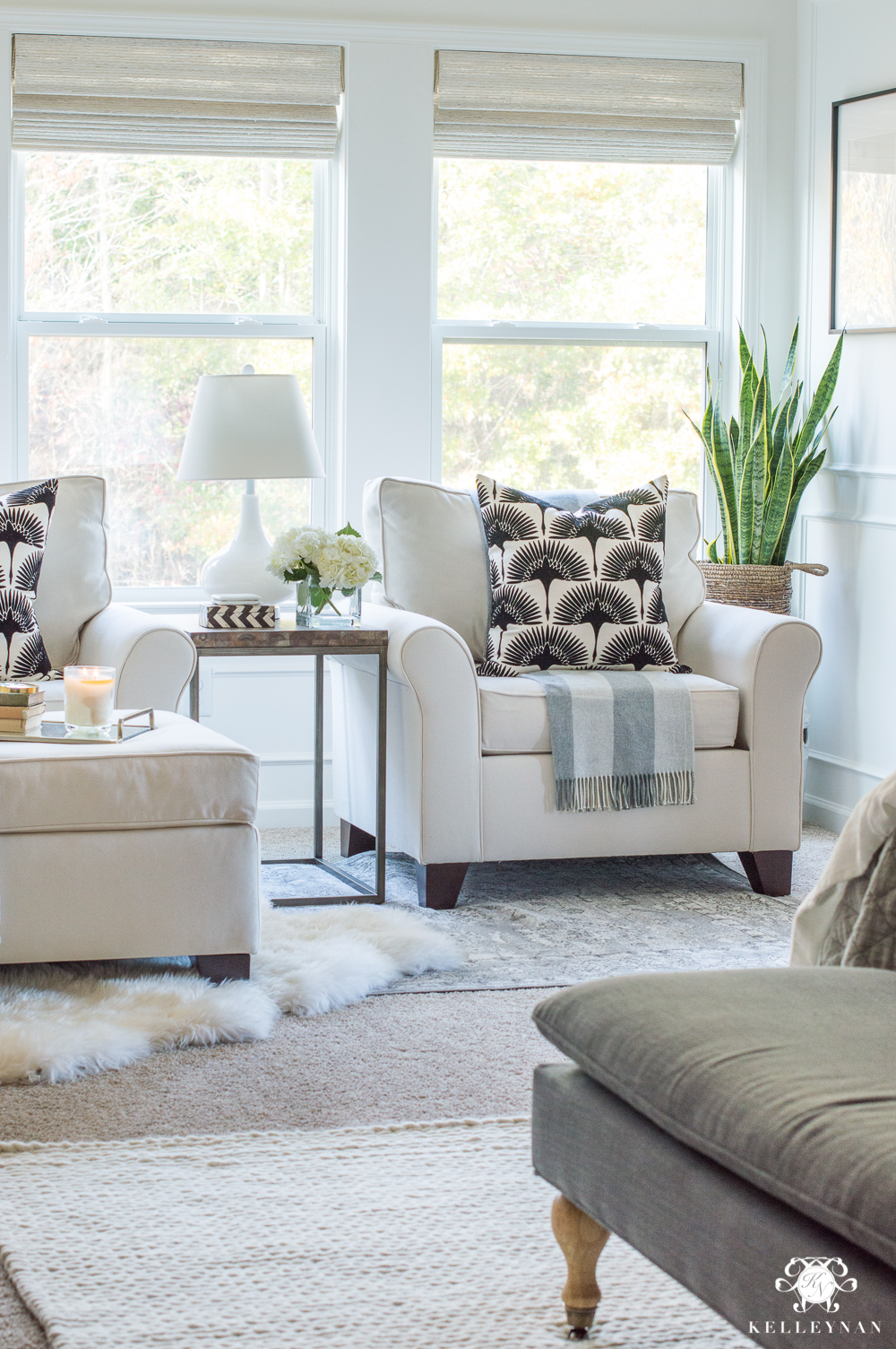 Sitting nook in master bedroom