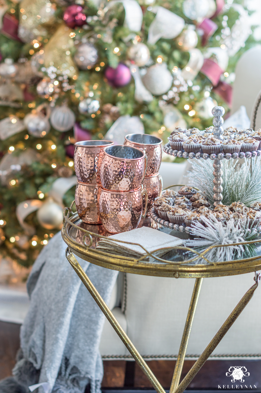 Christmas dessert display for after dinner