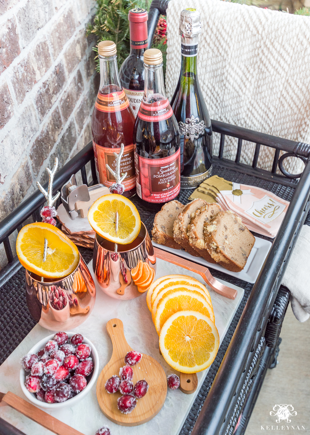 Christmas Bar Cart Inspiration and Ideas