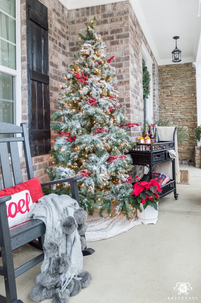 Classic Christmas Decor for a Traditional Front Porch