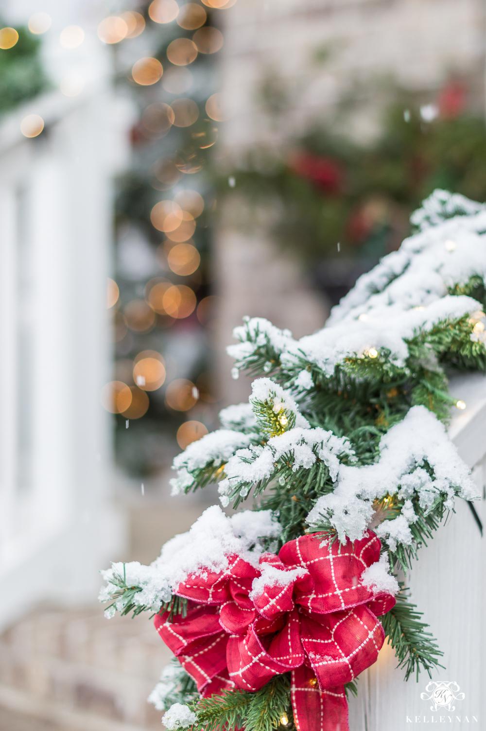 Christmas Porch Decor in Classic Red