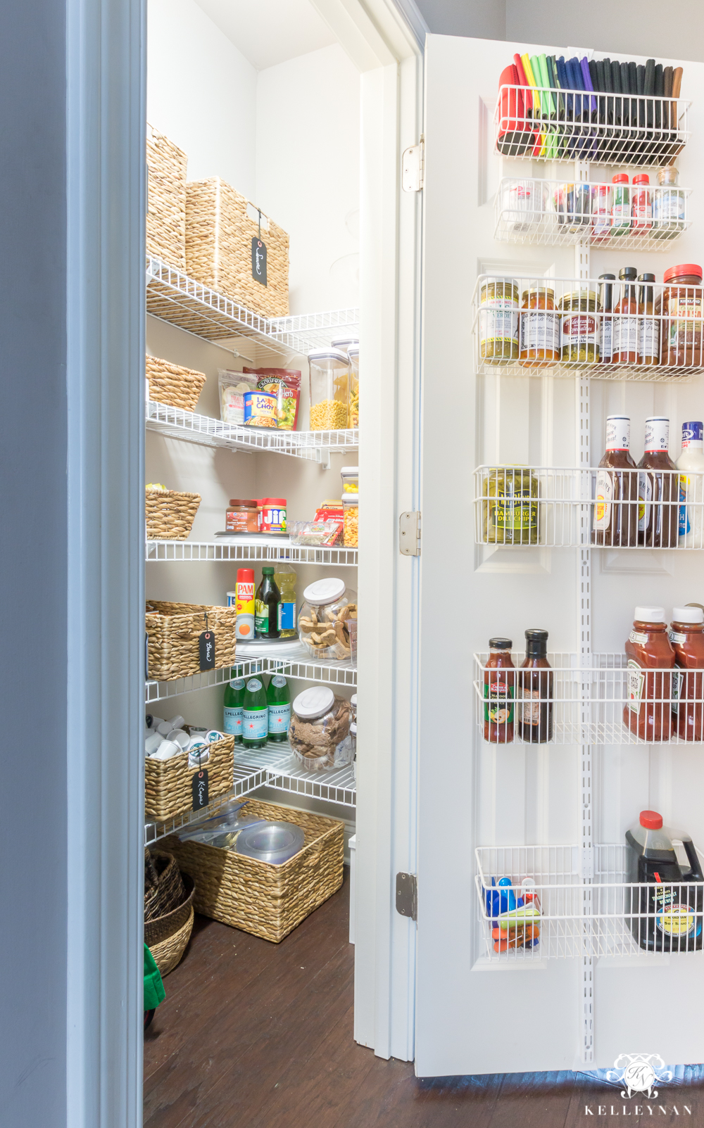 Organized pantry ideas for small reach-ins