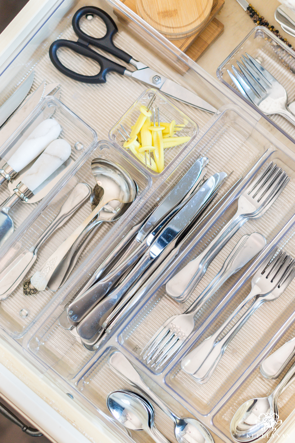 Organized flatware and best clear drawer organizers