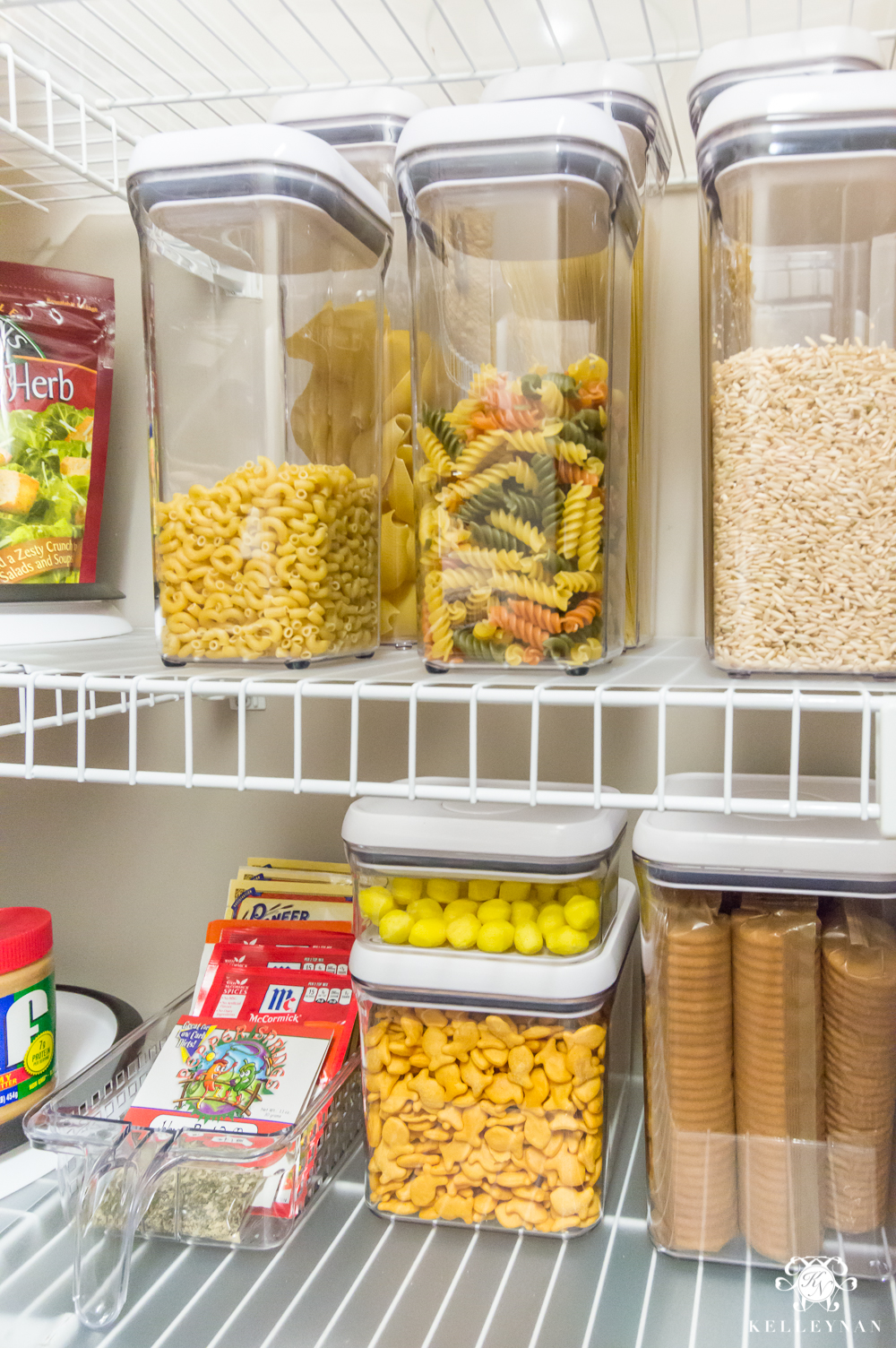 Clear Pop Canisters for Pantry Organization