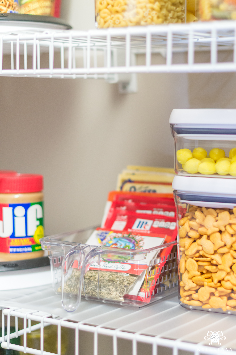 Pantry handle baskets for spice storage