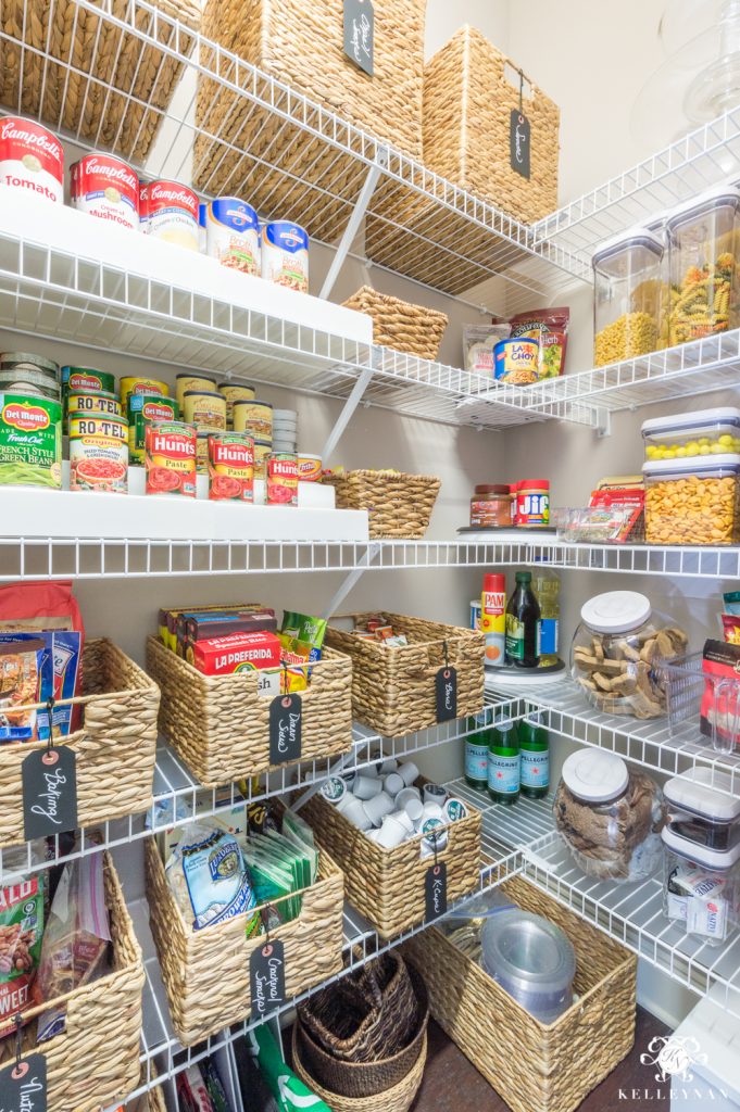 Nine Ideas to Organize a Small Pantry with Wire Shelving - Kelley Nan