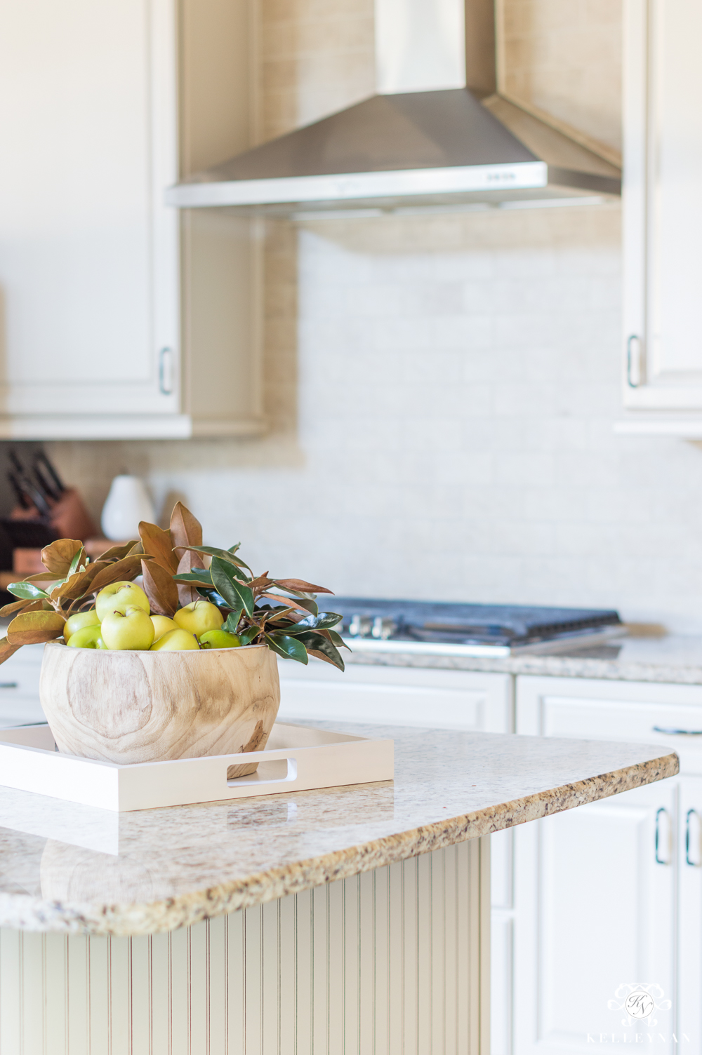 Winter kitchen island decorating ideas for after the holidays