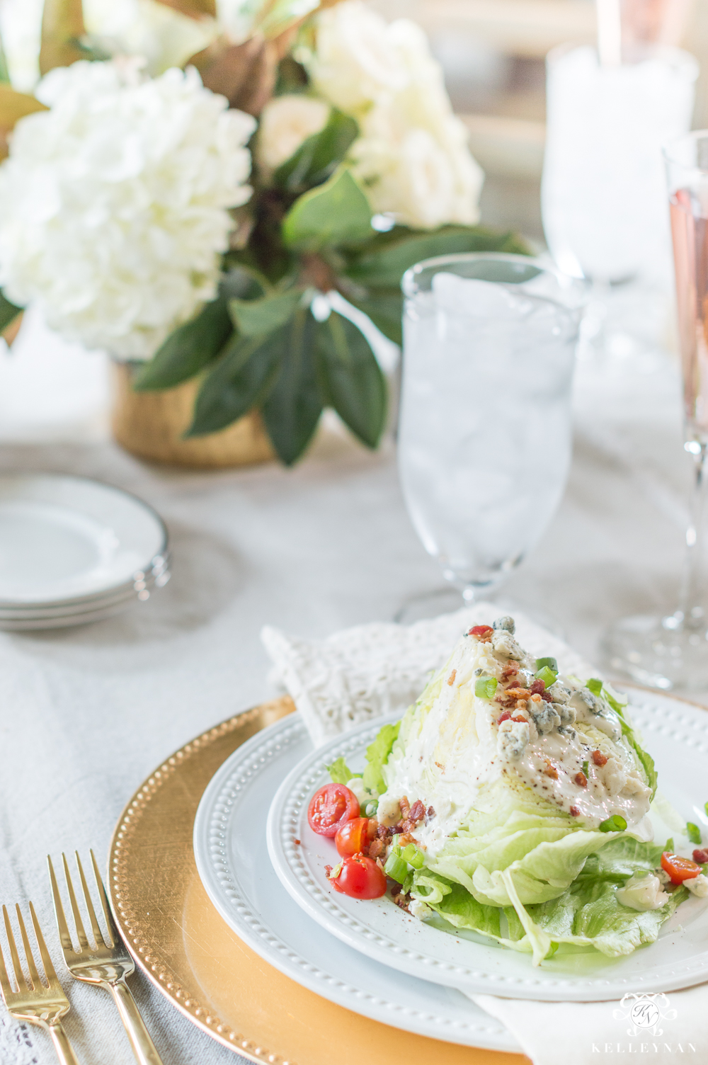 What to put on a wedge salad for dinner guests