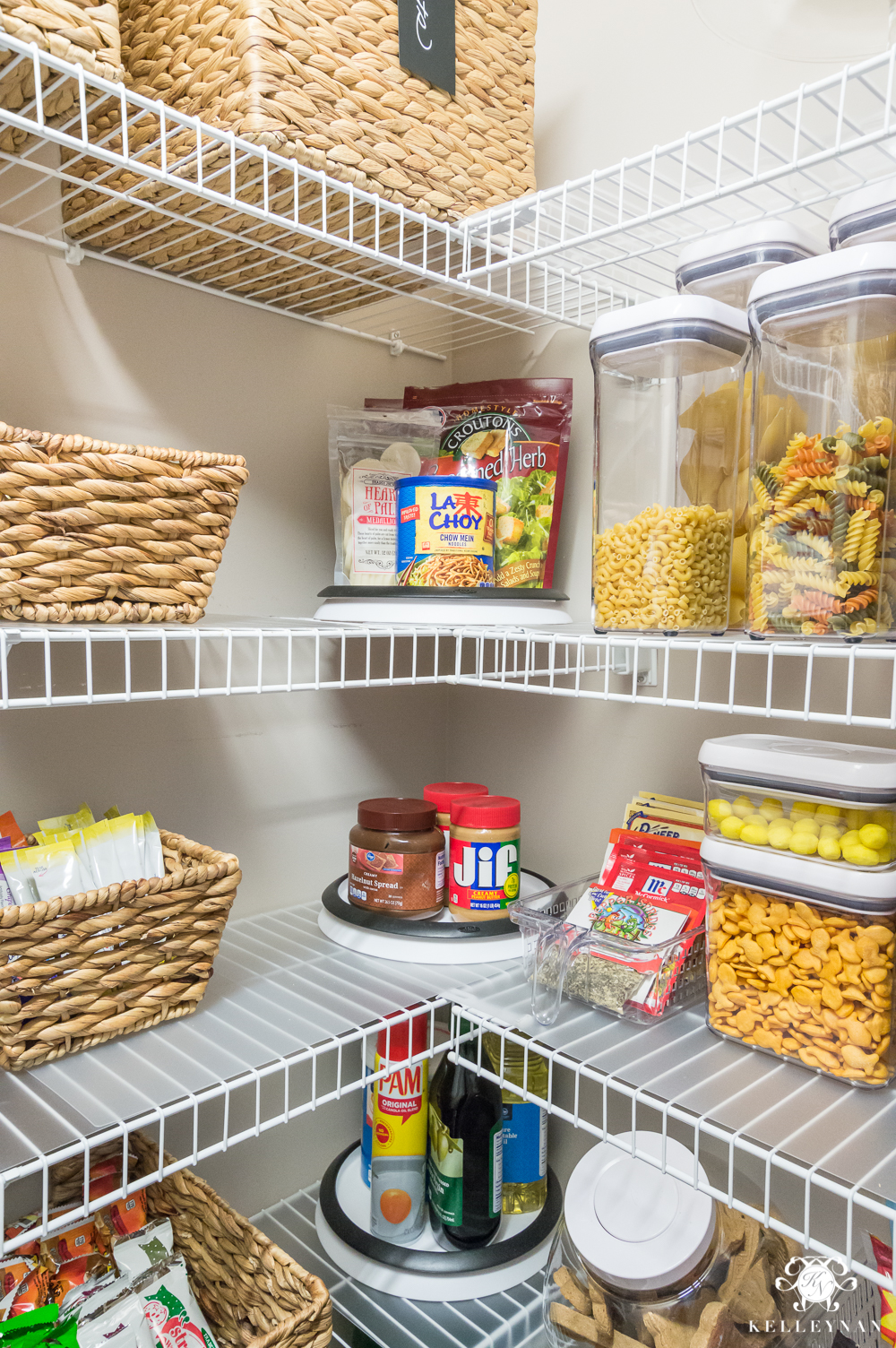 Nine Ideas to Organize a Small Pantry with Wire Shelving - Kelley Nan