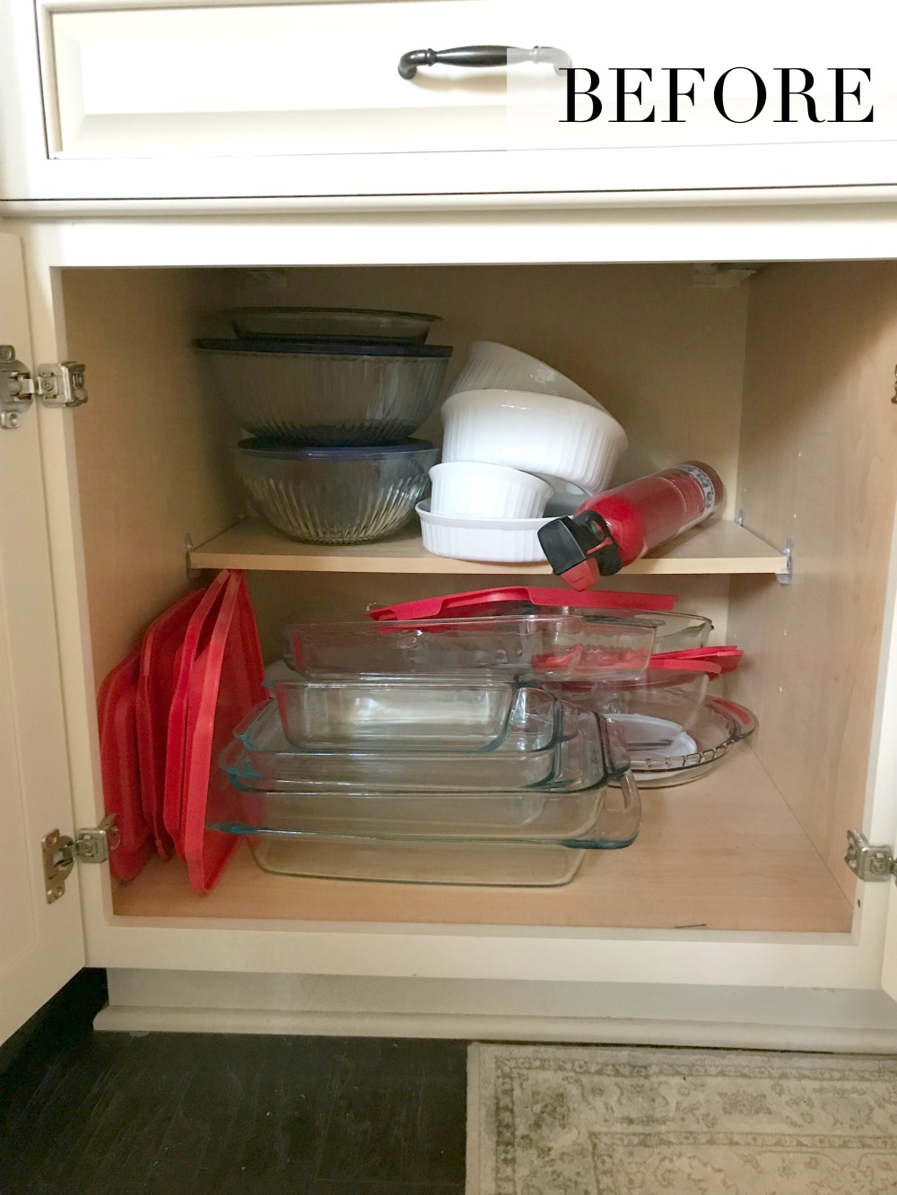 https://kelleynan.com/wp-content/uploads/2018/02/Casserole-Dish-Cabinet-Before-Organized.jpg