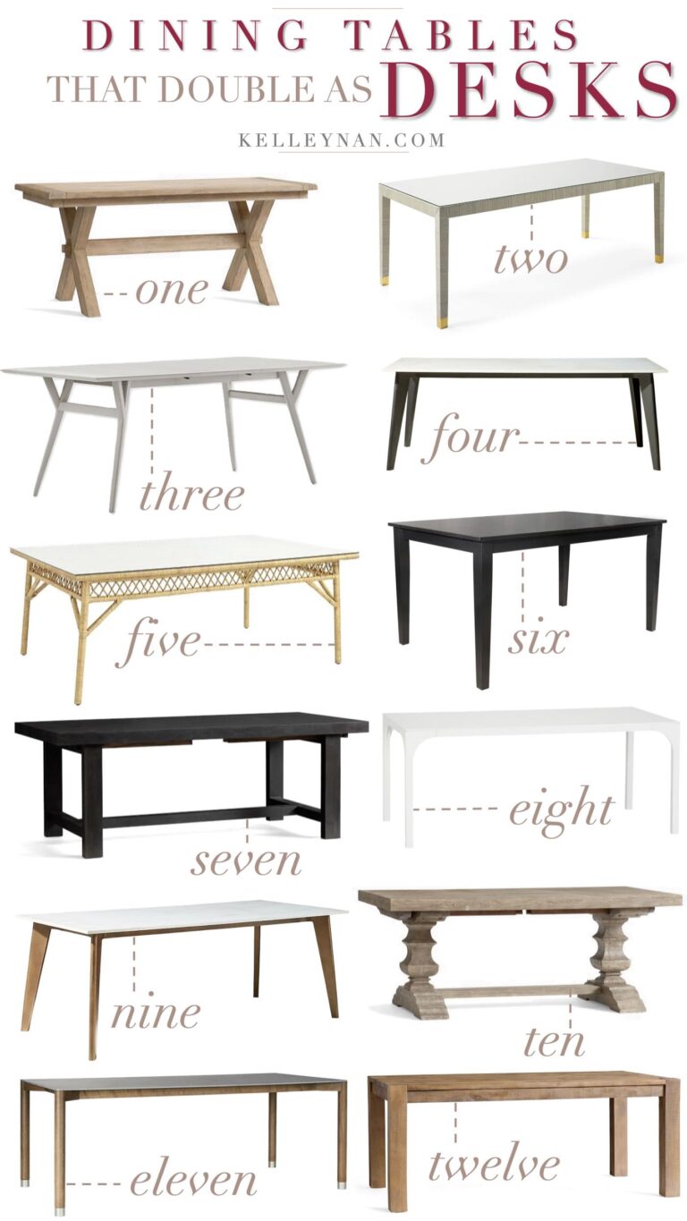 Dining Tables that can Double as Desks Kelley Nan