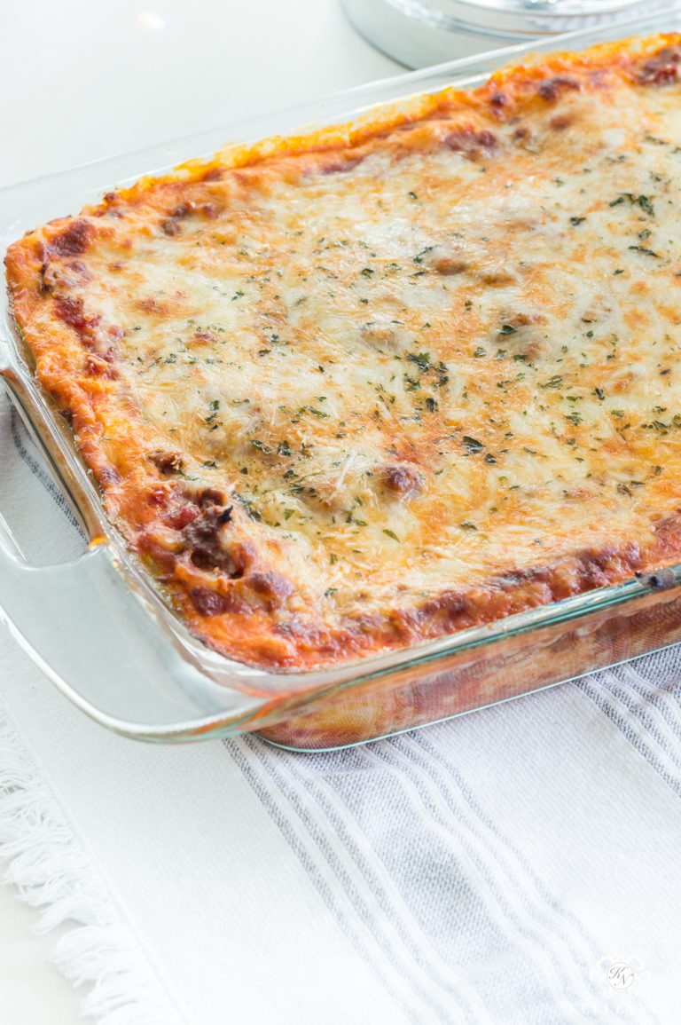 Favorite TwoLayer Lasagna Recipe (with ground beef) Kelley Nan