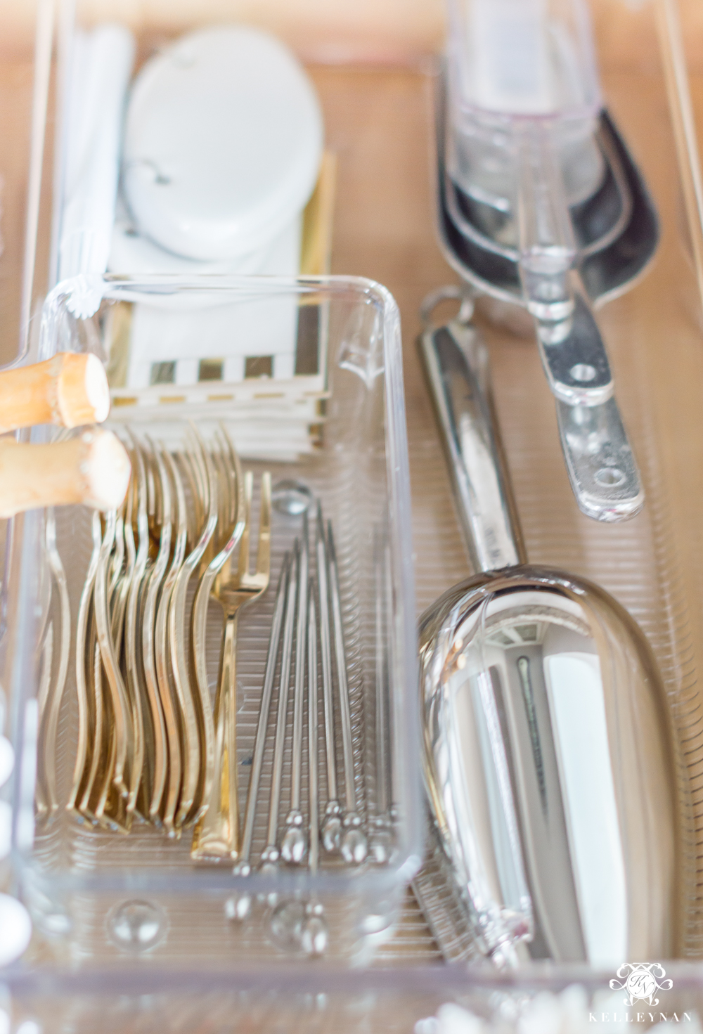 Barware Tool Organization in a Butler's Pantry