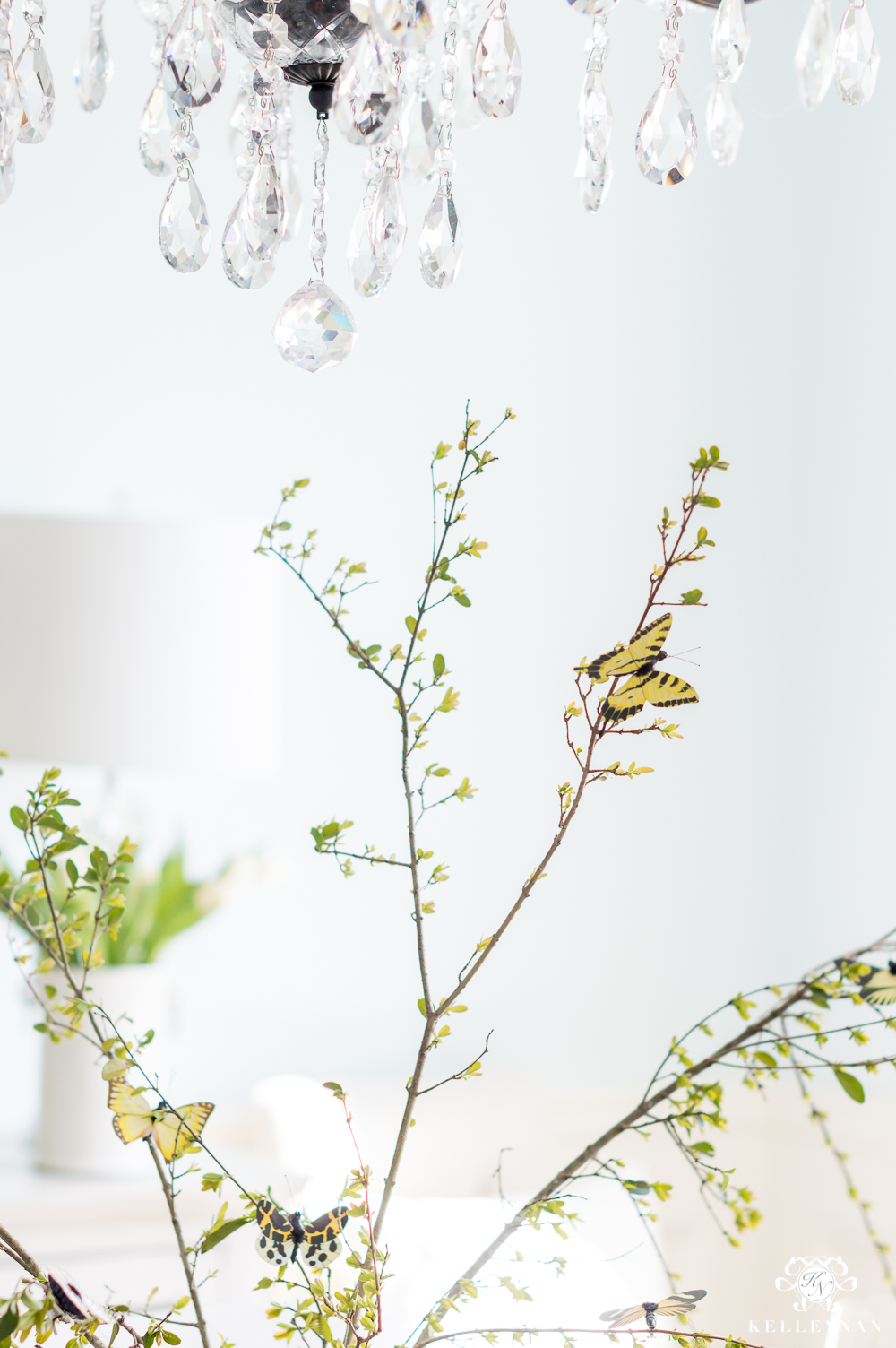 Butterfly Clips on Centerpiece Table Branches