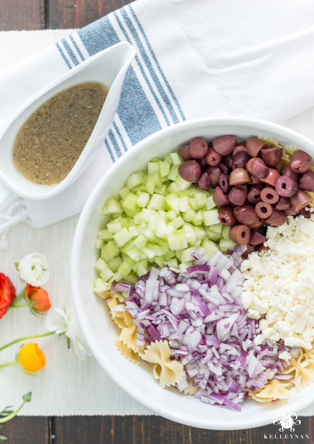 Easy 6-Ingredient Greek Pasta Salad with Bow Ties and Feta