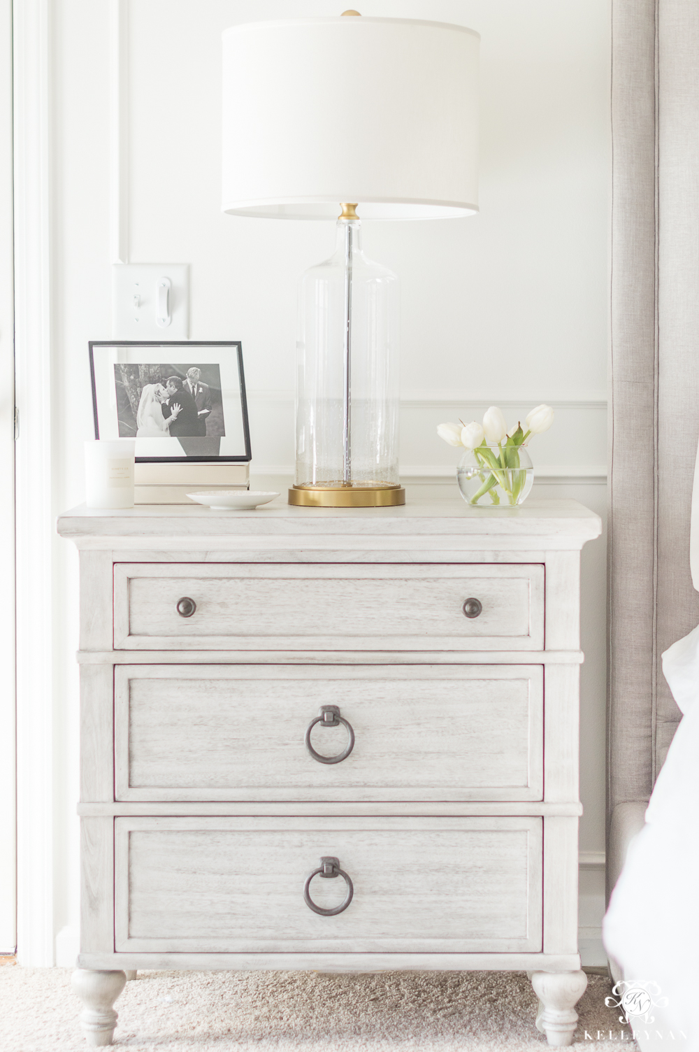 White Washed Nightstand Inspiration for Styling