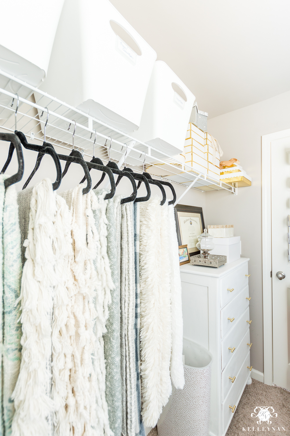 Decluttering the Office Closet (& Pillows!) - Kelley Nan