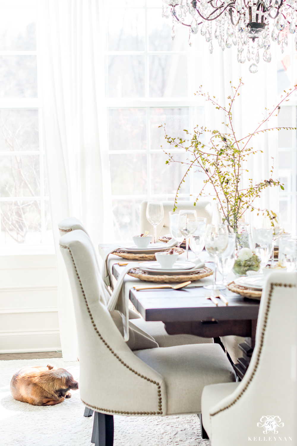 Fresh Spring Butterfly Dinner Table Idea for Spring Parties