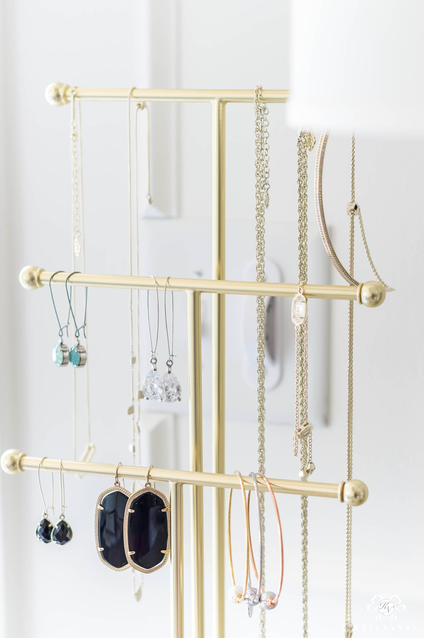 Brass Jewelry Stand for Display that will hold long necklaces