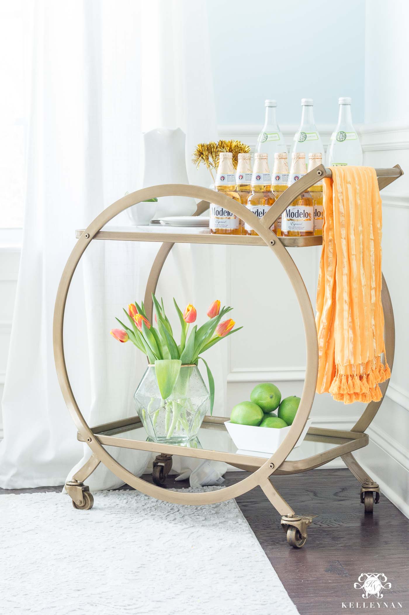 Cinco de Mayo Fiesta Margarita Bar Cart Styling