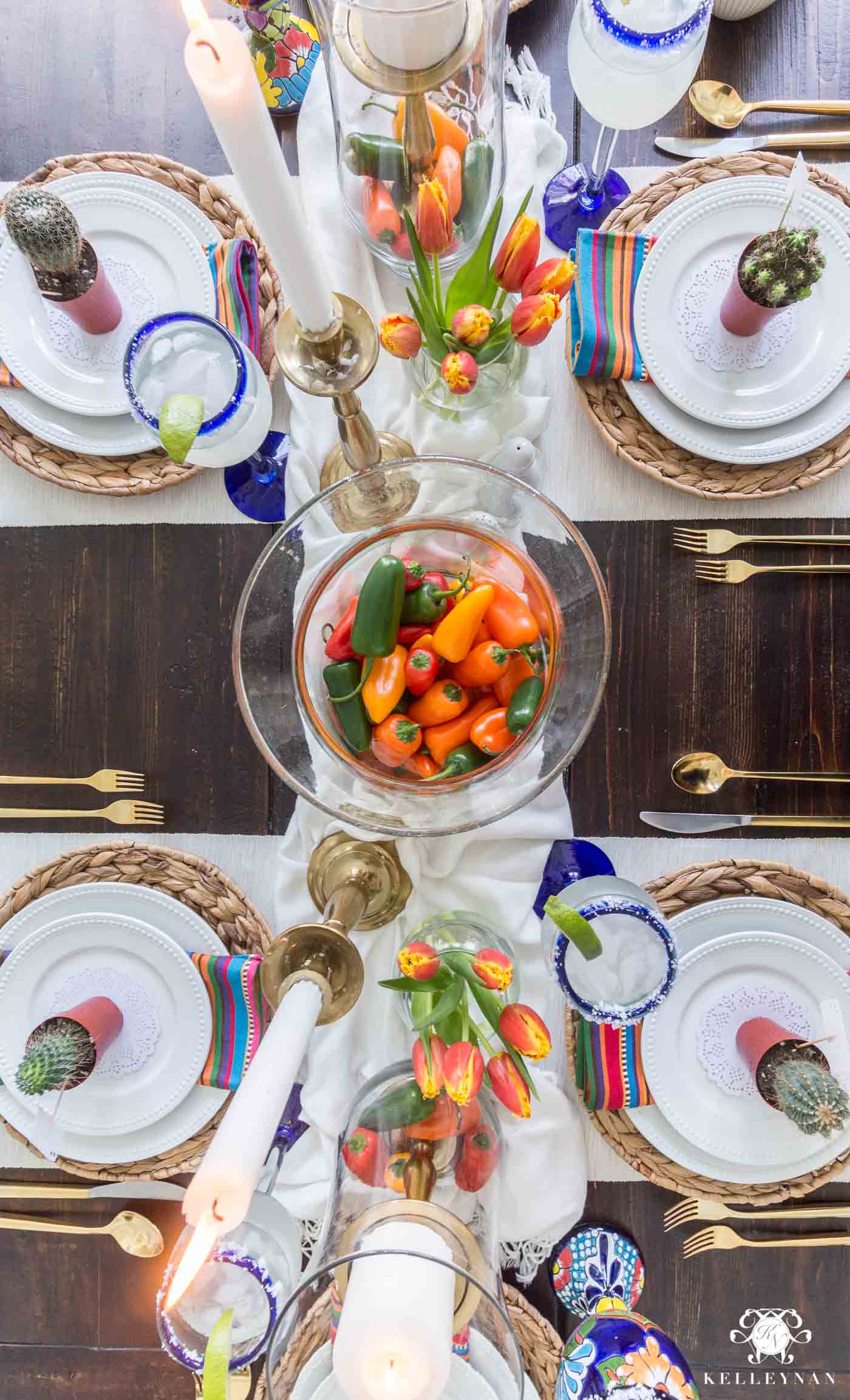 Pepper Centerpiece for Cinco de Mayo Table