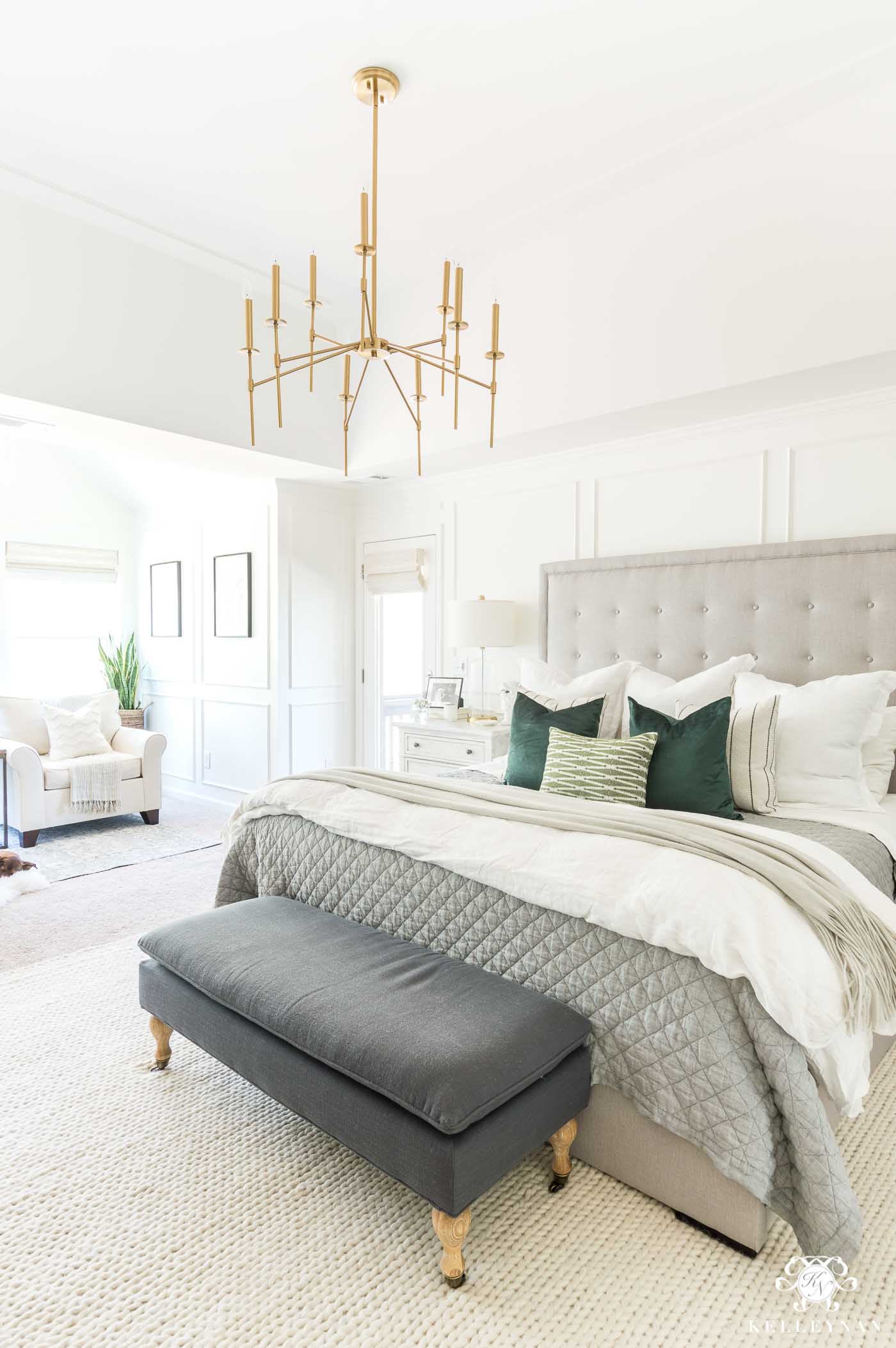 https://kelleynan.com/wp-content/uploads/2018/04/Elegant-Neutral-Modern-Transitional-Bedroom-with-Gray-Tufted-Headboard-and-scarf-at-foot-of-bed-.jpg