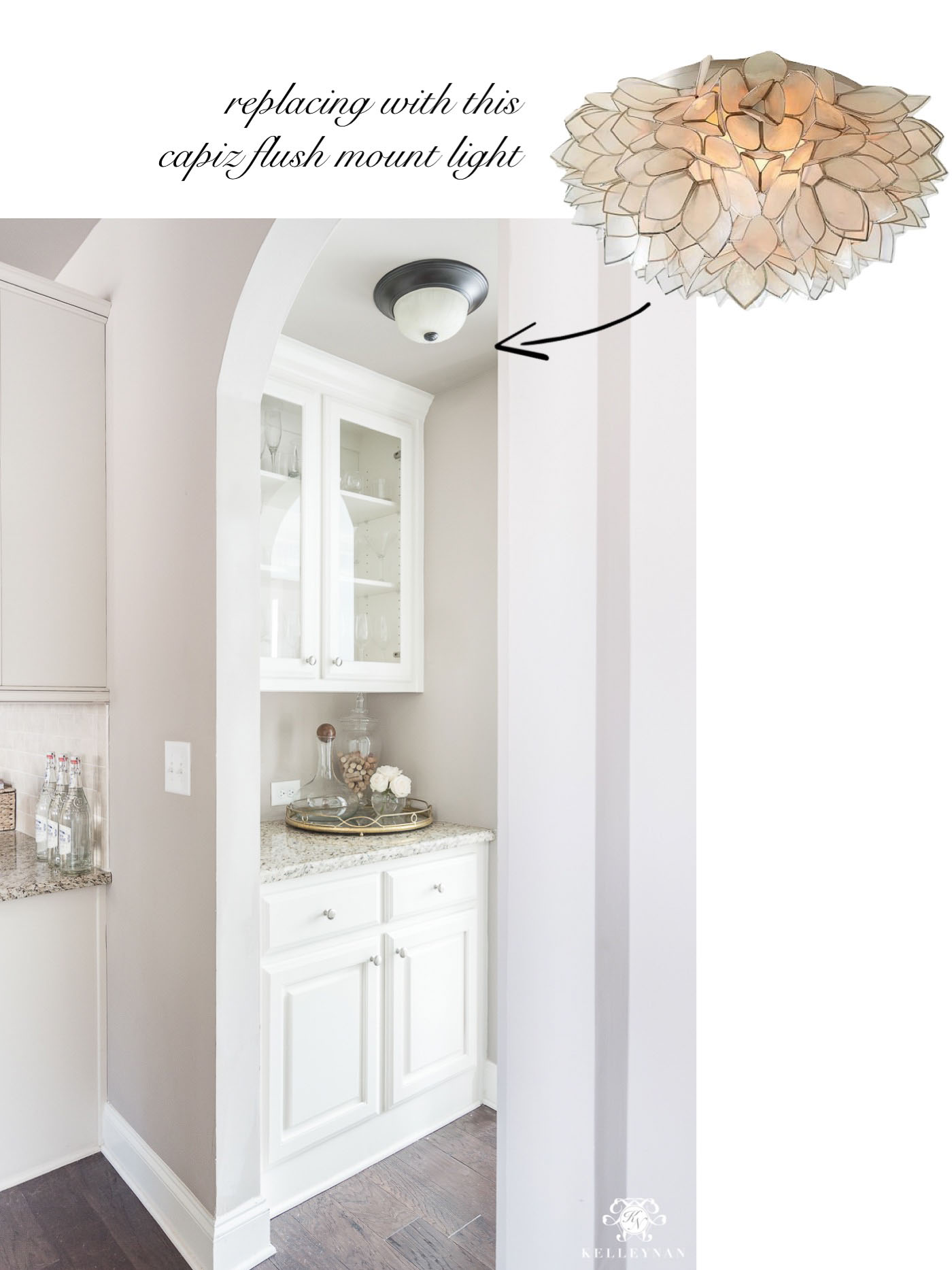 Improving Builder Grade Light Fixtures To Affordable Transitional