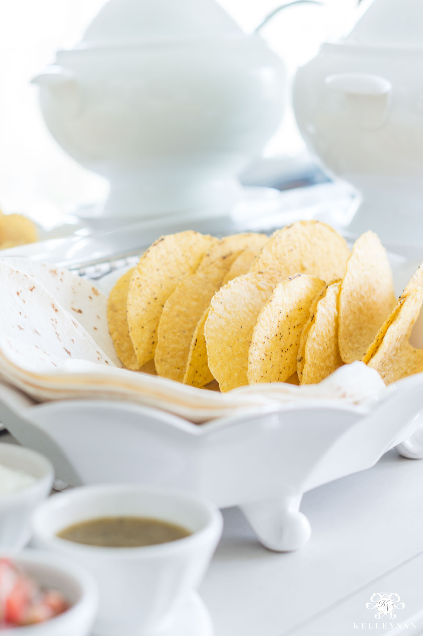 Taco Shells in Taco Bar for Cinco de Mayo