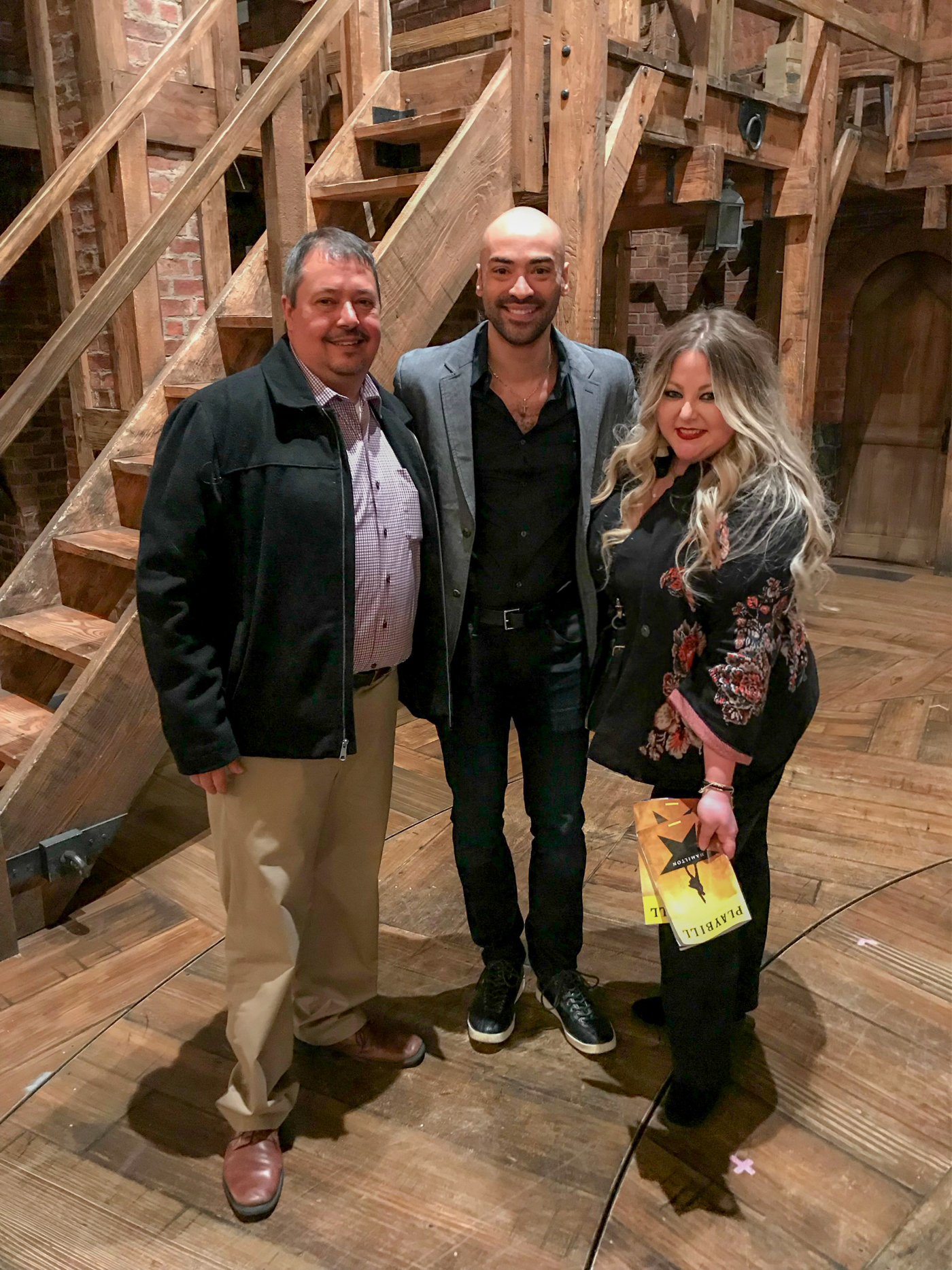 Backstage at Hamilton on Broadway in New York City